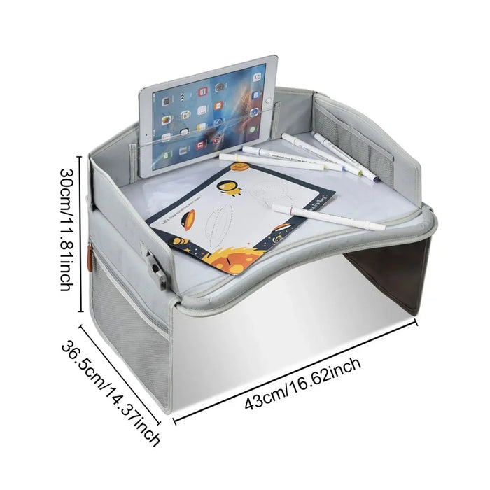 Kids Car Seat Lap Desk Oxford Cloth Travel Tray Drawing Writing Table for Children - 6