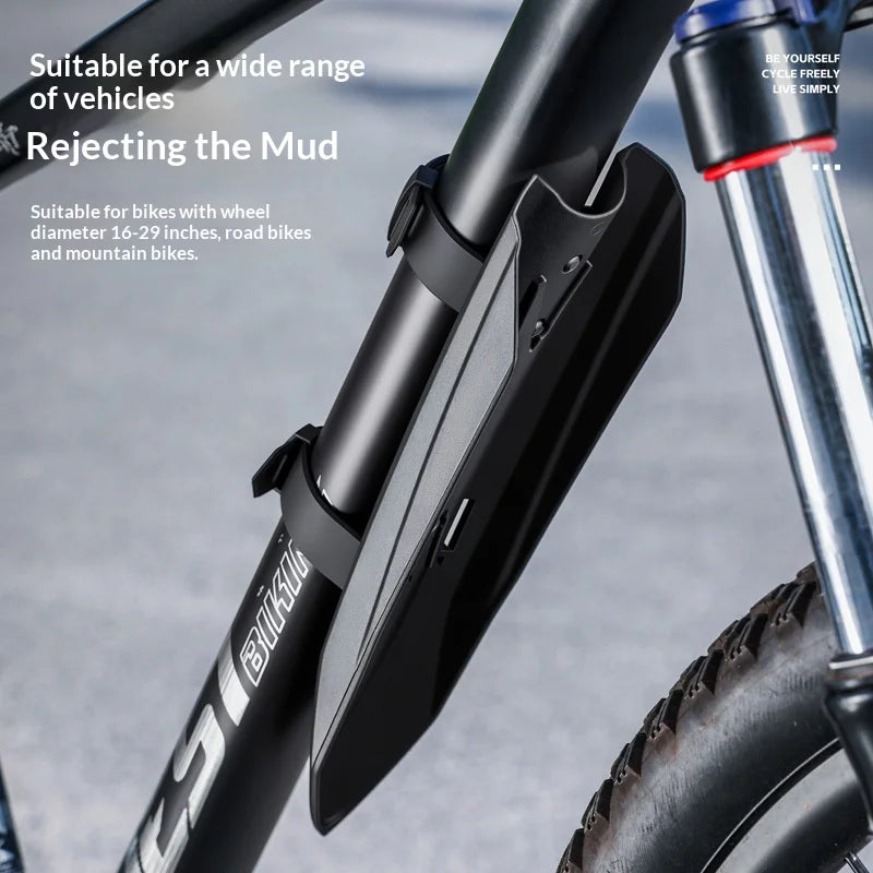WEST BIKING YP0714047 Bike Fender Quick Release Front Mudguard for 16-29 Inch Mountain Road Bicycle Accessories - Black - 3