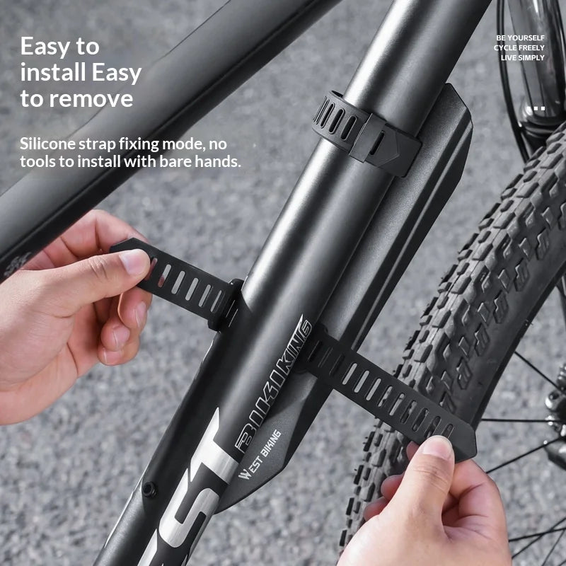 WEST BIKING YP0714047 Bike Fender Quick Release Front Mudguard for 16-29 Inch Mountain Road Bicycle Accessories - Black - 4