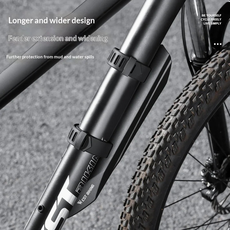 WEST BIKING YP0714047 Bike Fender Quick Release Front Mudguard for 16-29 Inch Mountain Road Bicycle Accessories - Black - 5