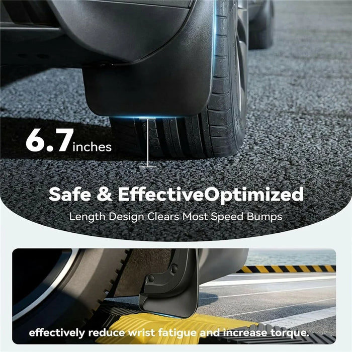 NMOISS SJ01 4Pcs / Set Mud Flaps for Tesla Model Y No Drilling Required Aerodynamic Mud Guards - Black - 5