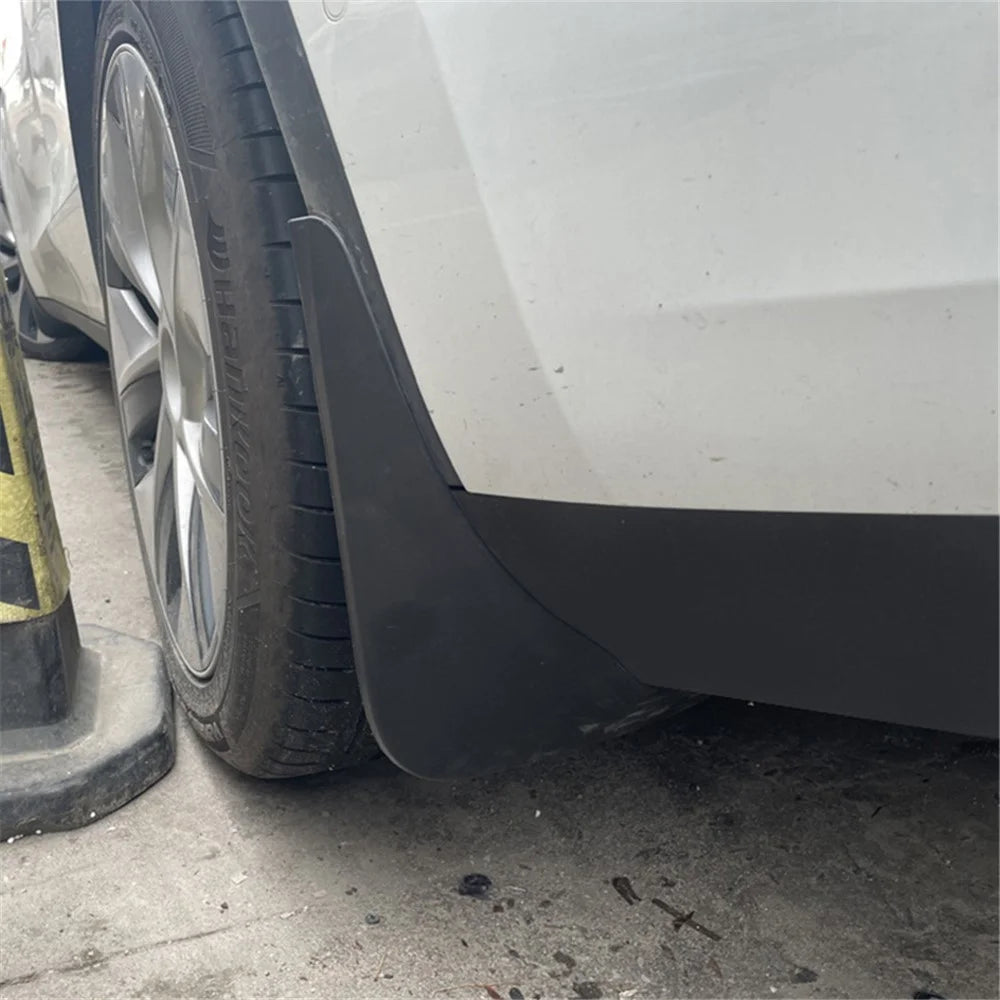 4PCS No Drilling Car Front and Rear Wheel Fender Mud Flap Mud Guard for Tesla Model Y - Matte Black - 6