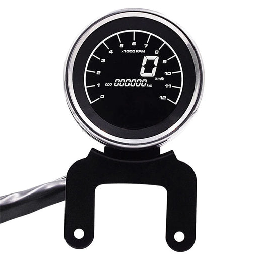 WUPP CS-782A1 LCD Light Digital Speedometer 12V Motorcycle Replacement Tachometer Odometer Fuel Gauge Oil - 2