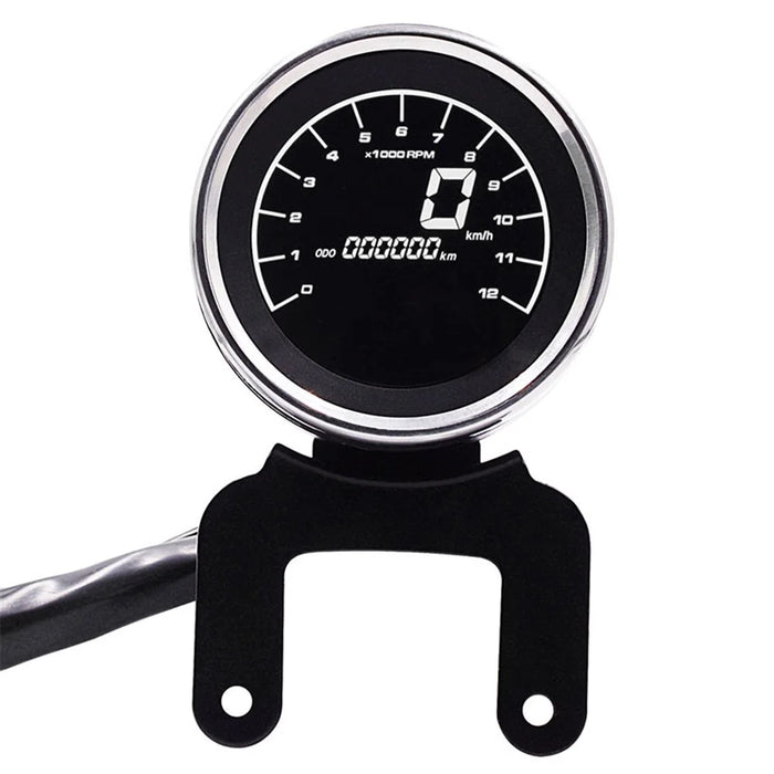 WUPP CS-782A1 LCD Light Digital Speedometer 12V Motorcycle Replacement Tachometer Odometer Fuel Gauge Oil - 2