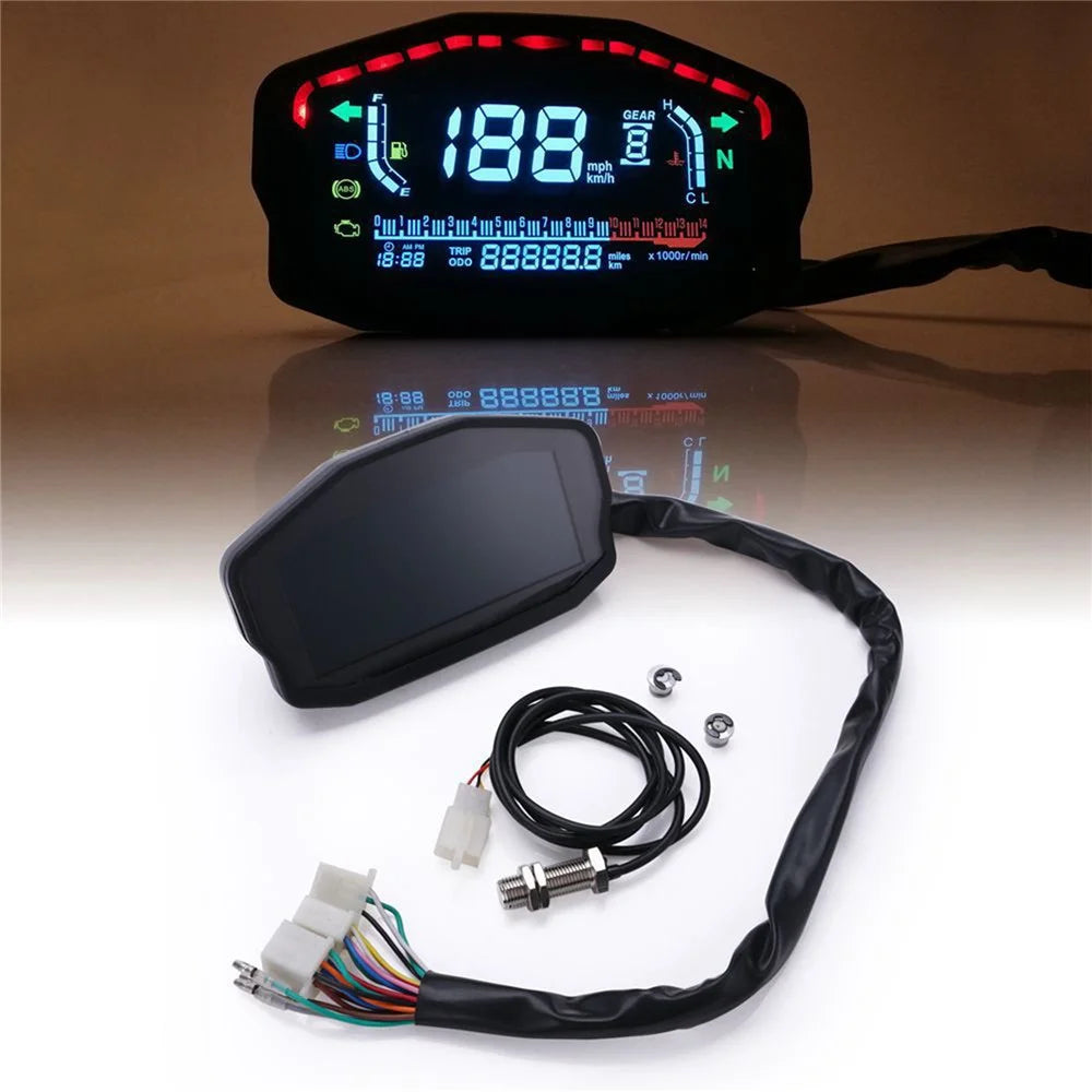 TKSPEED MLS045 For 1/2/4 Cylinders Motorcycle Universal LED LCD Speedometer Digital Odometer Backlight Odometer for Honda Ducati Kawasaki Suzuki - 3
