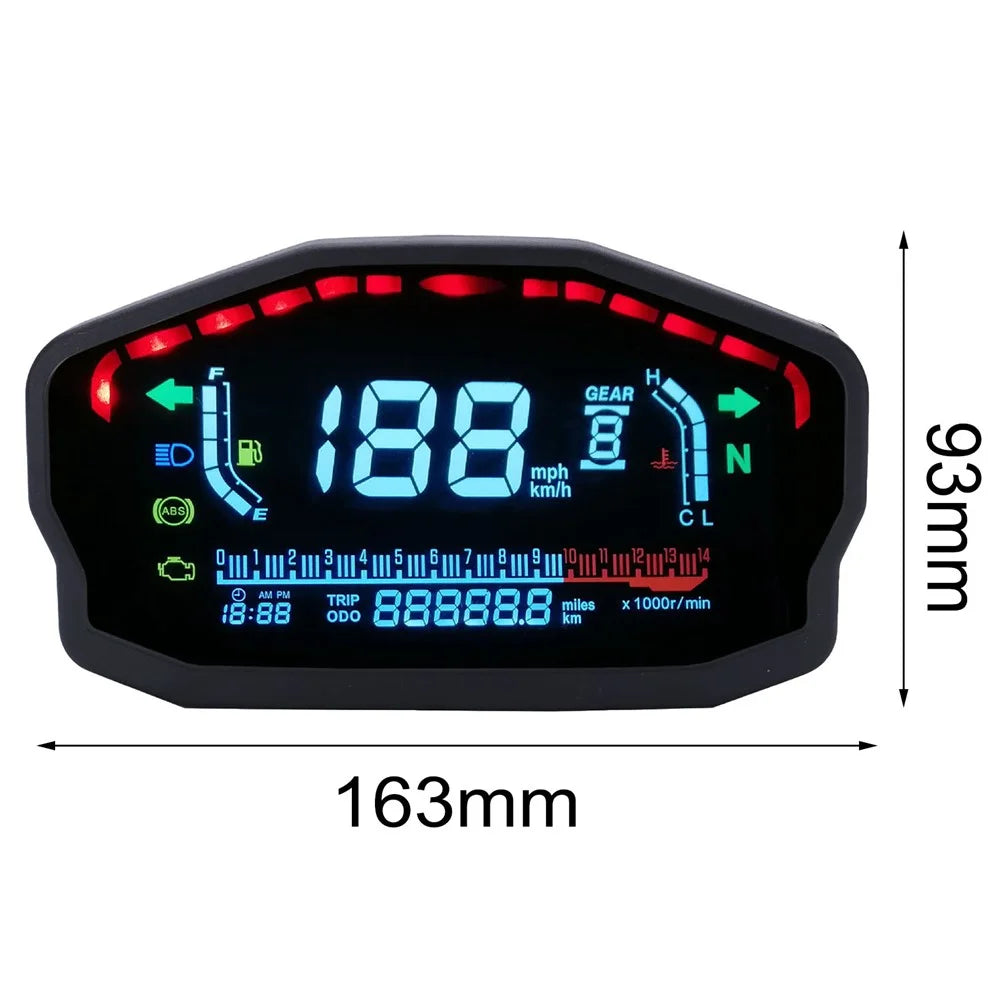 TKSPEED MLS045 For 1/2/4 Cylinders Motorcycle Universal LED LCD Speedometer Digital Odometer Backlight Odometer for Honda Ducati Kawasaki Suzuki - 4