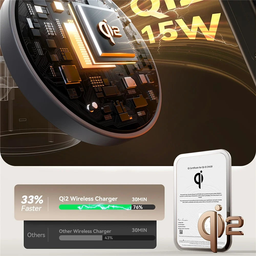 JOYROOM JR-W23 4 in 1 Magnetic Wireless Charger Qi2 Fast Charging Stand with Night Light - 4