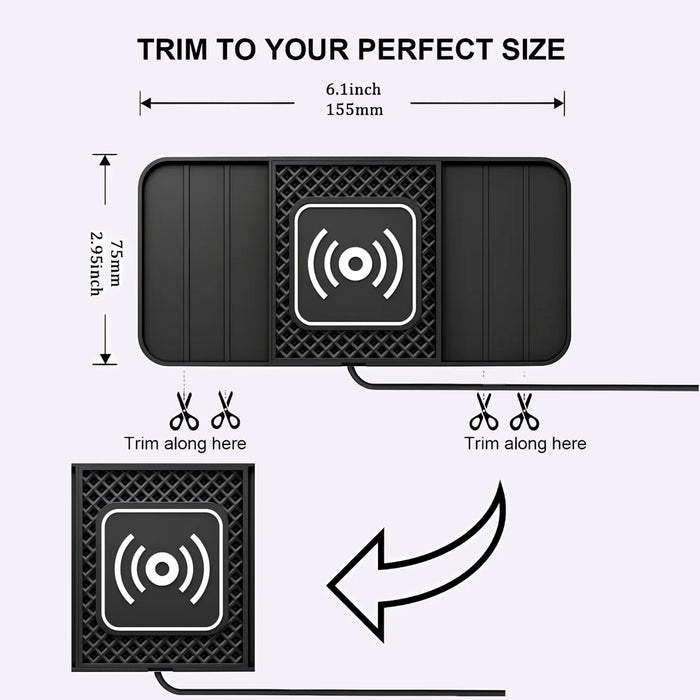 20W Fast Charging Anti-Slip Mat Car Wireless Charger Pad Universal Phone Charger - USB - 7