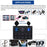 WUPP Car Yacht Combination Switch Round 5-Position Dual USB Car Charger Voltmeter Control Panel Switch - Blue - 5