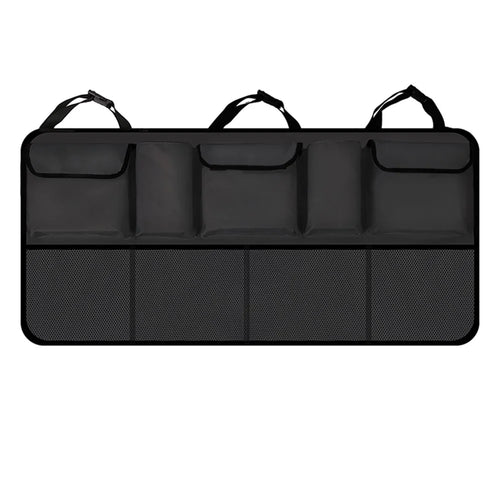 105x52cm Car Rear Seat Back Organizer Auto Trunk Cargo Storage Bag Mesh Pocket - Black - 1