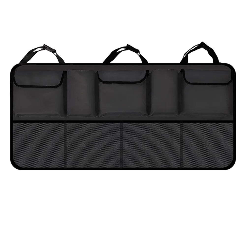 105x52cm Car Rear Seat Back Organizer Auto Trunk Cargo Storage Bag Mesh Pocket - Black - 1