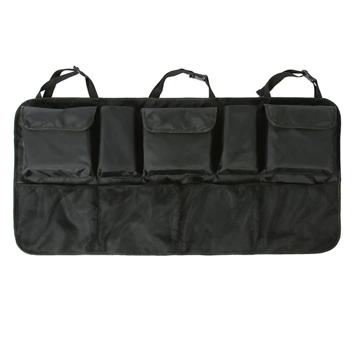 105x52cm Car Rear Seat Back Organizer Auto Trunk Cargo Storage Bag Mesh Pocket - Black - 7