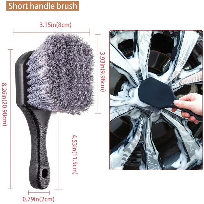 13pcs Car Detailing Cleaning Brushes Car Cleaning Tools Microfiber Towel Automobile Air Vents Wheel Wash Kit - 4