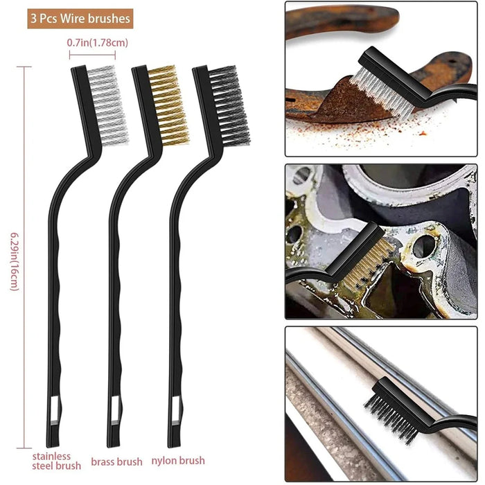 13pcs Car Detailing Cleaning Brushes Car Cleaning Tools Microfiber Towel Automobile Air Vents Wheel Wash Kit - 7