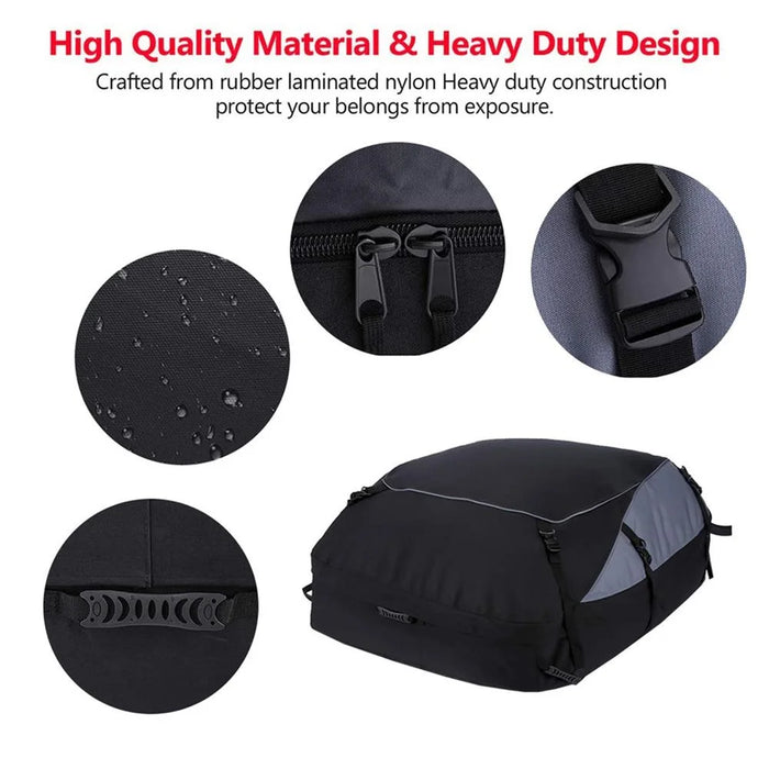 160x110x45cm TJF125222 Car Rooftop Cargo Carrier Bag Waterproof Cargo Roof Bag Rooftop Carrier, Size: L - 7