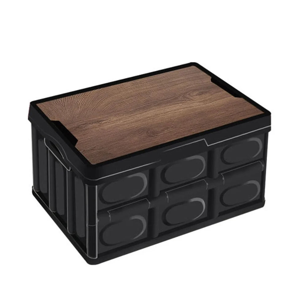 R-3641M 55L Large Capacity Car Storage Box Trunk Multifunctional Foldable Organizer Case - Black - 1
