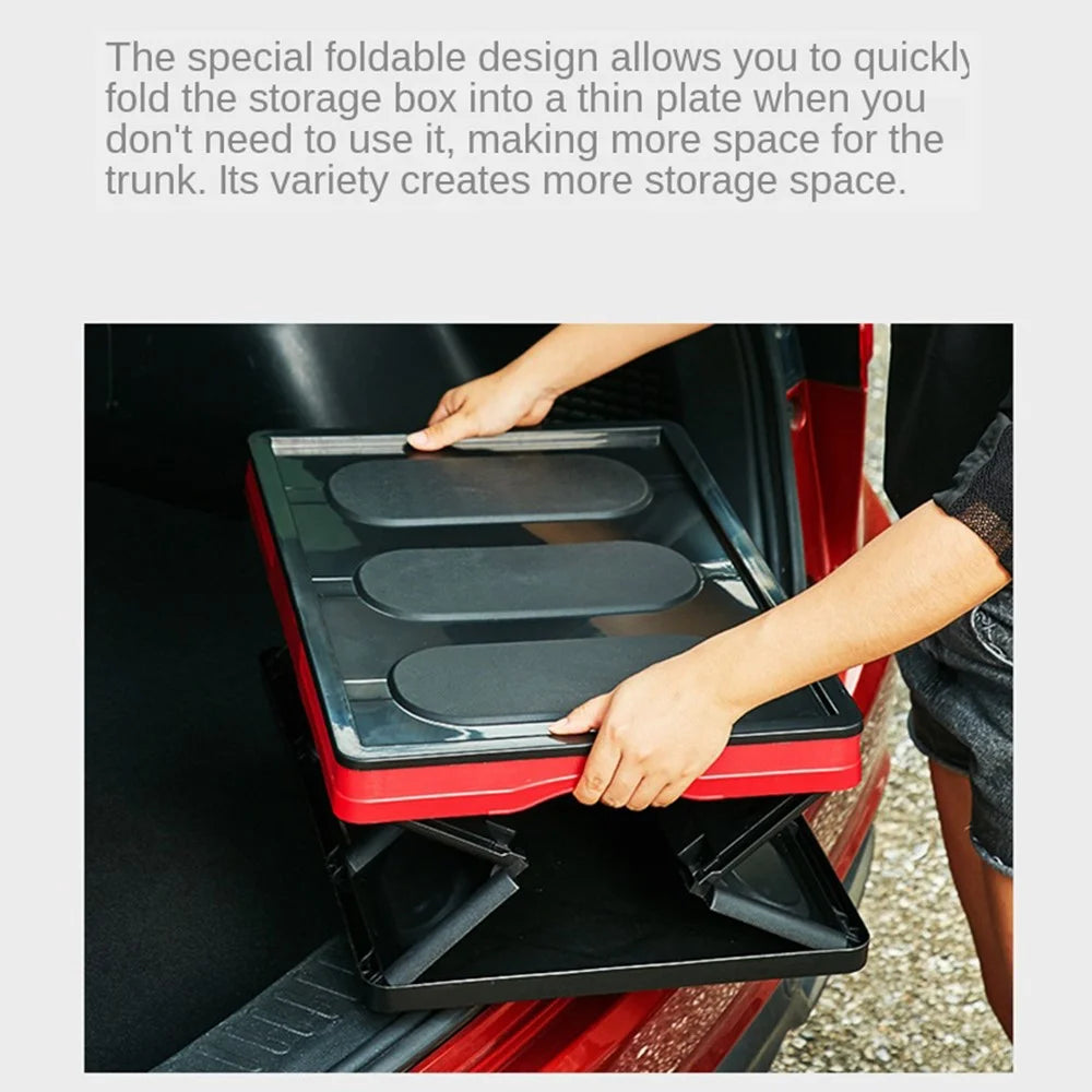 R-3641M 55L Large Capacity Car Storage Box Trunk Multifunctional Foldable Organizer Case - Black - 3