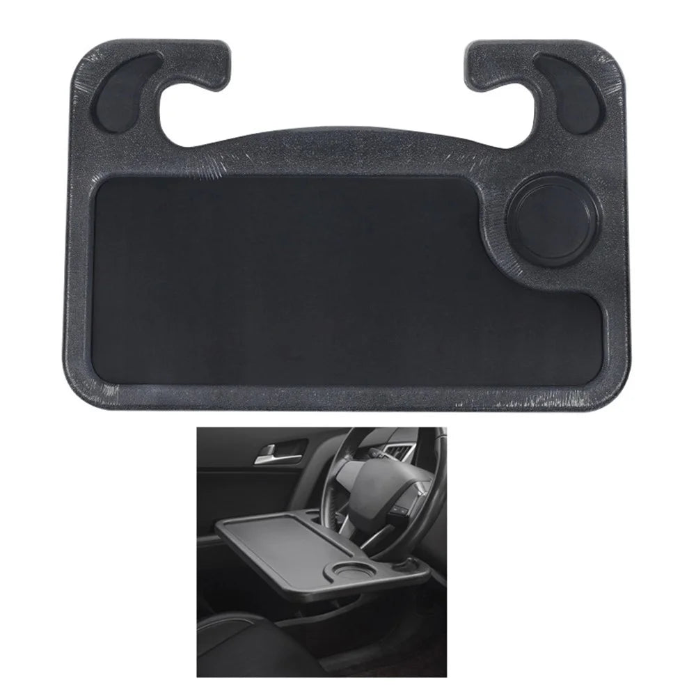 BN-C03-1C Adjustable Car Steering Wheel Table Board for Laptop Notebook Drinking Eating Stand Tray Holder - Black - 1
