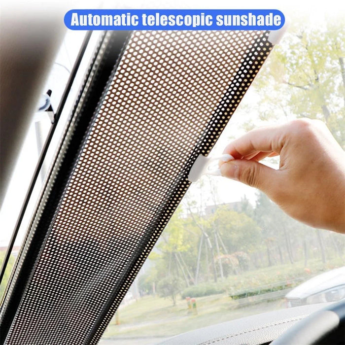 40*125cm Car Automatic Heat Insulation Retractable Windshield Window Sunshade Cover Shield Curtain - Silver - 3
