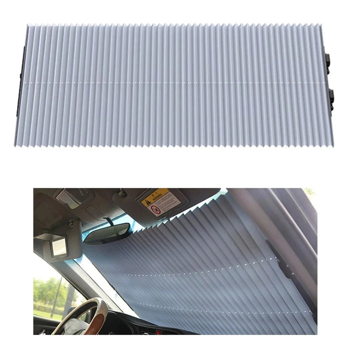 R-8043 70cm Car Front Window Sunshade Cover Retractable Windshield Sun Visor - 1