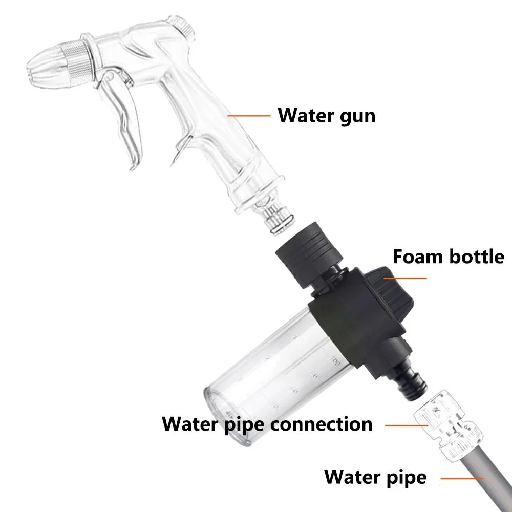 R-2007 100ml Adjustable Foam Water Spray Bottle with Quick Connector for Car Washing Tool - 5