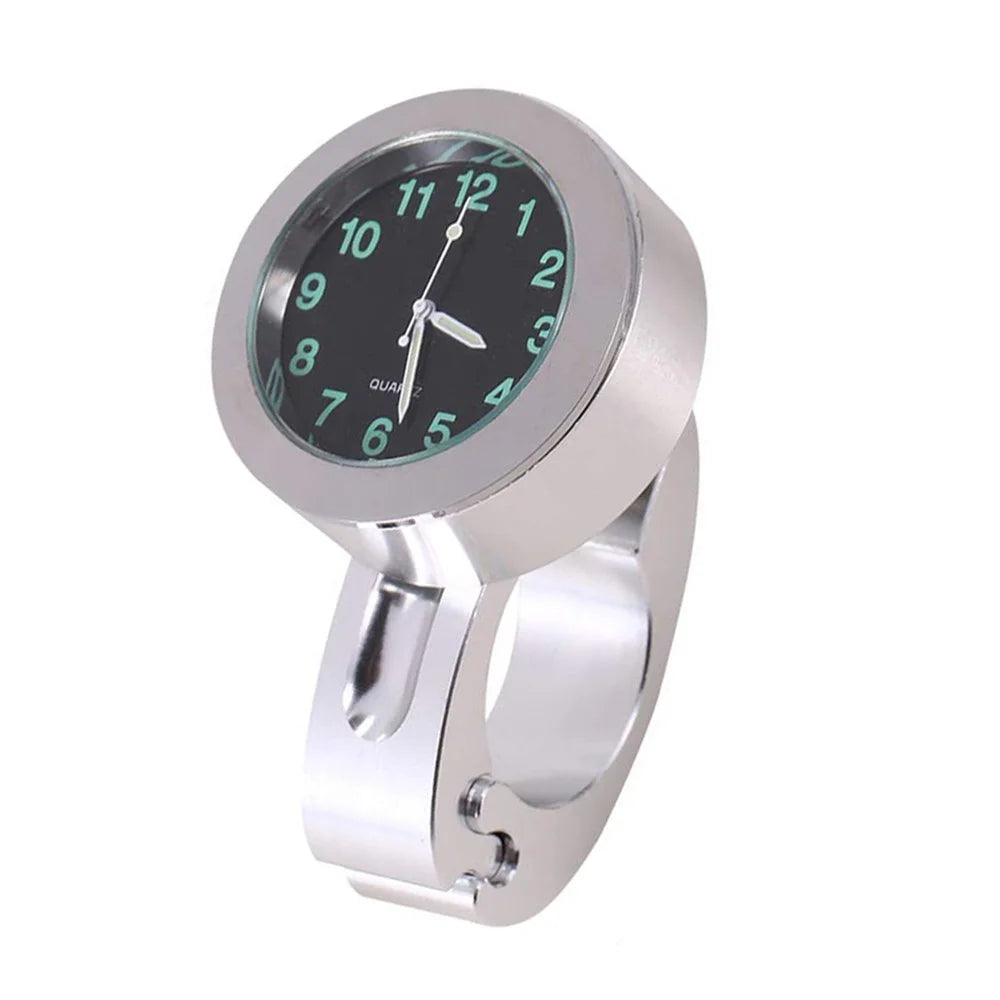 Stylish Waterproof Clock Motorcycle Handlebar Mount Quartz Clock for Harley Davidson Honda Yamaha Kawasaki - Silver - 4