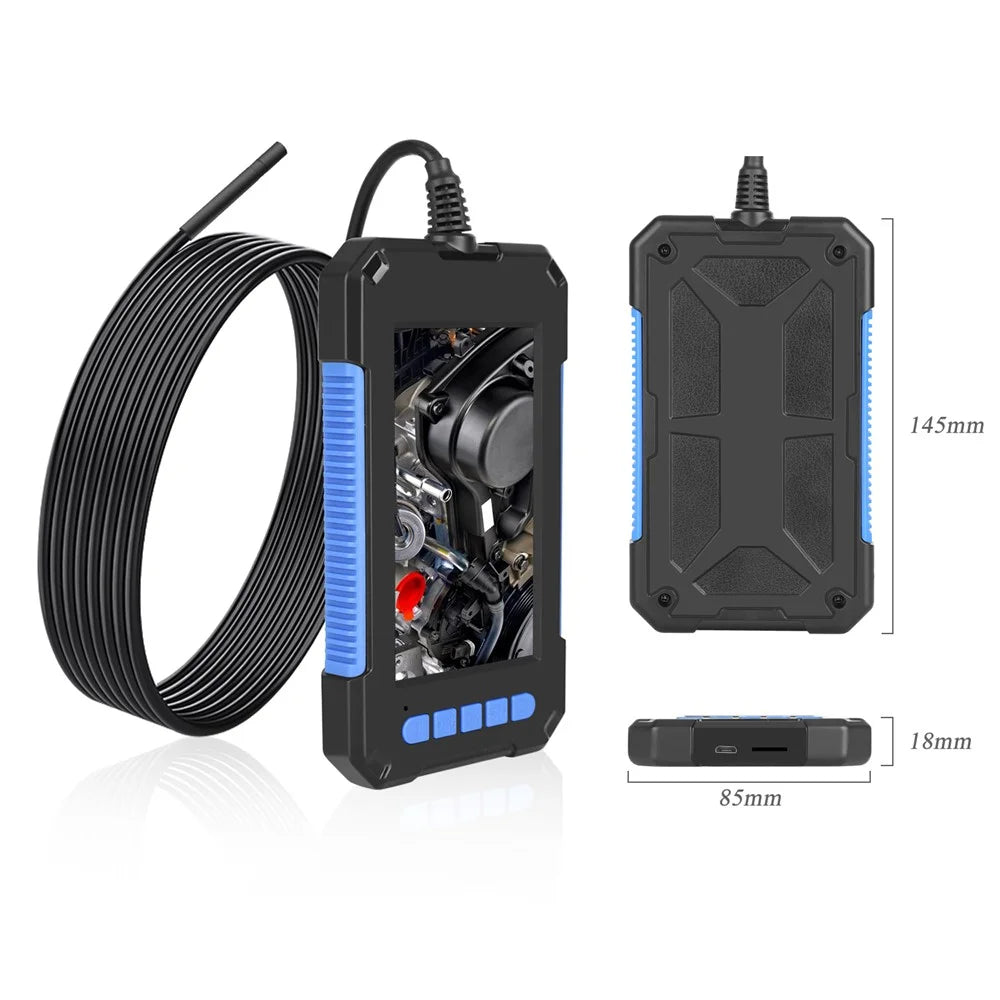 P40 2m Hard Wire 4.3 inch Screen Industrial Endoscope 5.5mm HD 1080P Rechargeable Waterproof Inspection Camera with 6 LEDs - Blue - 2