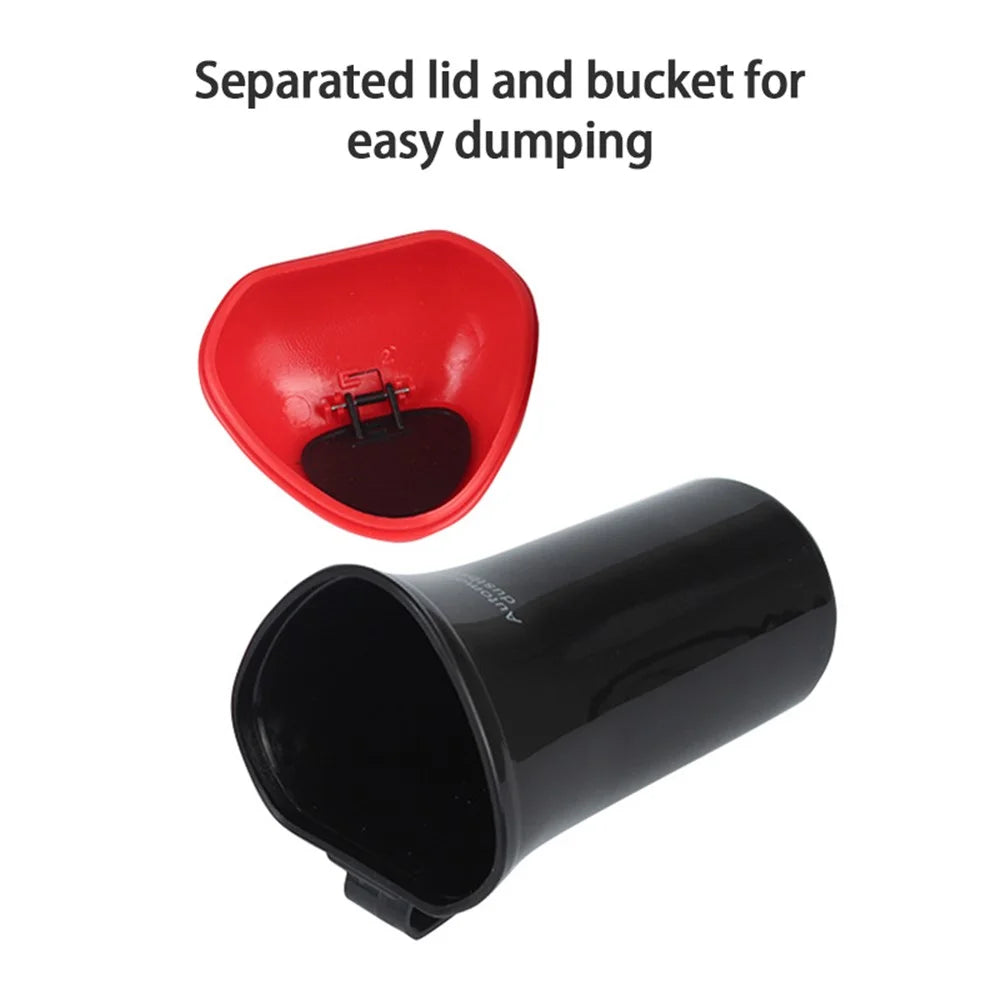 Mini Car Trash Can Push Lid Design Garbage Holder Vehicle Door Cup Holder Seat Back Plastic Trash Bin Dustbin - Red - 5