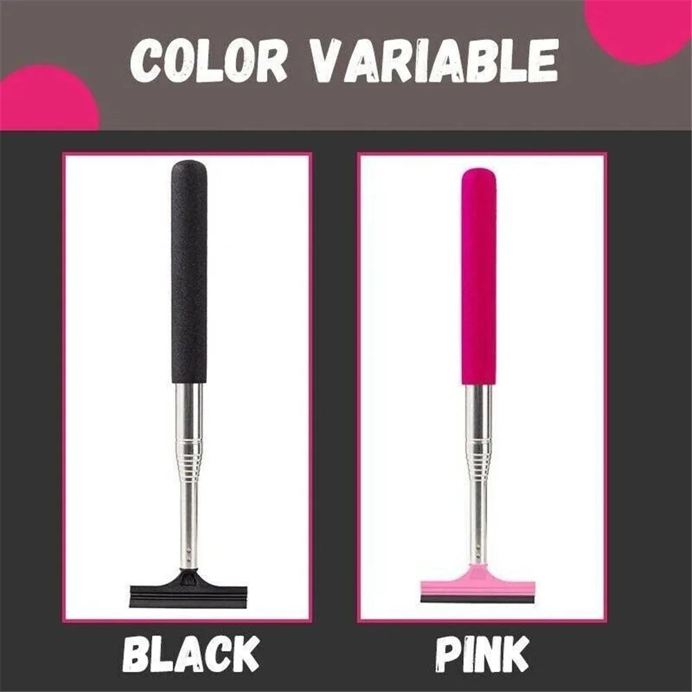 Portable Retractable Car Rearview Mirror Wiper Quick Water Mist Removal Vehicle Rearview Mirror Glass Cleaning Tool - Black - 6