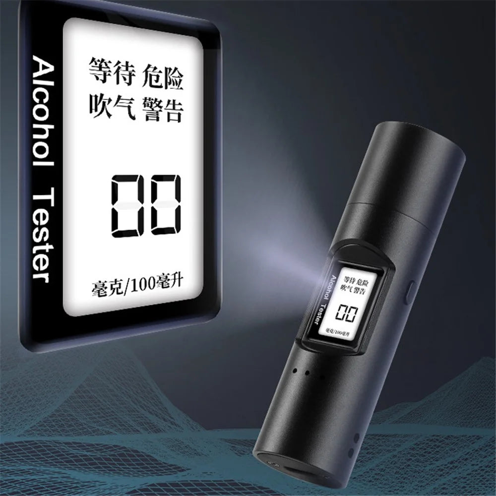 Q92 Portable High Accuracy Breath Blowing Alcohol Tester Non-contact Rechargeable Breathalyzer Drunk Driving Detector - 5