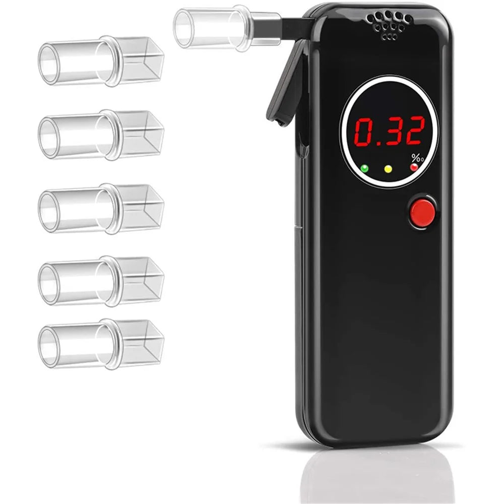 AD6000NS Professional LCD Screen Digital Breath Alcohol Tester Breathalyzer Alcohol Detector Drunk Driving Analyzer (No FDA, BPA-free) - 1