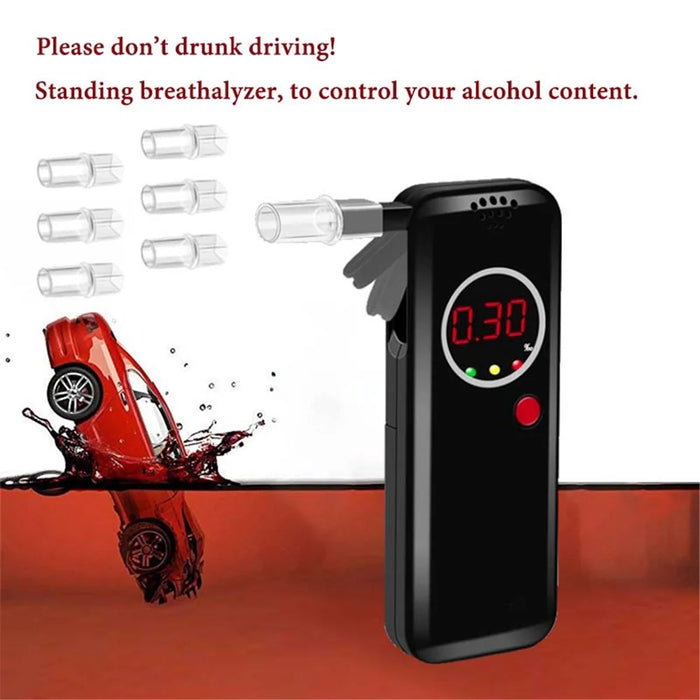 AD6000NS Professional LCD Screen Digital Breath Alcohol Tester Breathalyzer Alcohol Detector Drunk Driving Analyzer (No FDA, BPA-free) - 3
