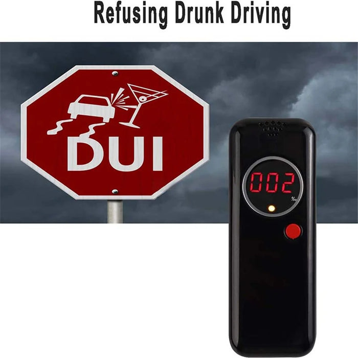 AD6000NS Professional LCD Screen Digital Breath Alcohol Tester Breathalyzer Alcohol Detector Drunk Driving Analyzer (No FDA, BPA-free) - 7