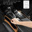 QUEES Car Seat Side Gap Storage Bag Organizer PU Leather Slit Pocket Filler - Khaki - 4