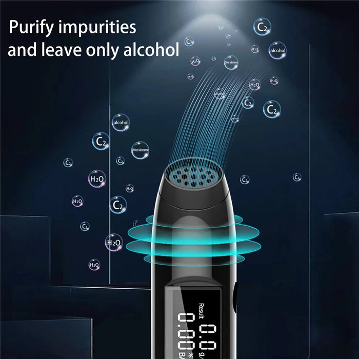 S1216 Portable Breath Blowing Alcohol Tester Detector Non-contact Rechargeable Drunk Driving Breathalyzer - 4