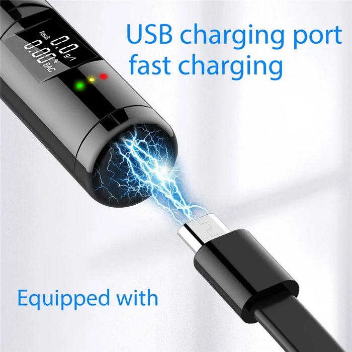 S1216 Portable Breath Blowing Alcohol Tester Detector Non-contact Rechargeable Drunk Driving Breathalyzer - 6