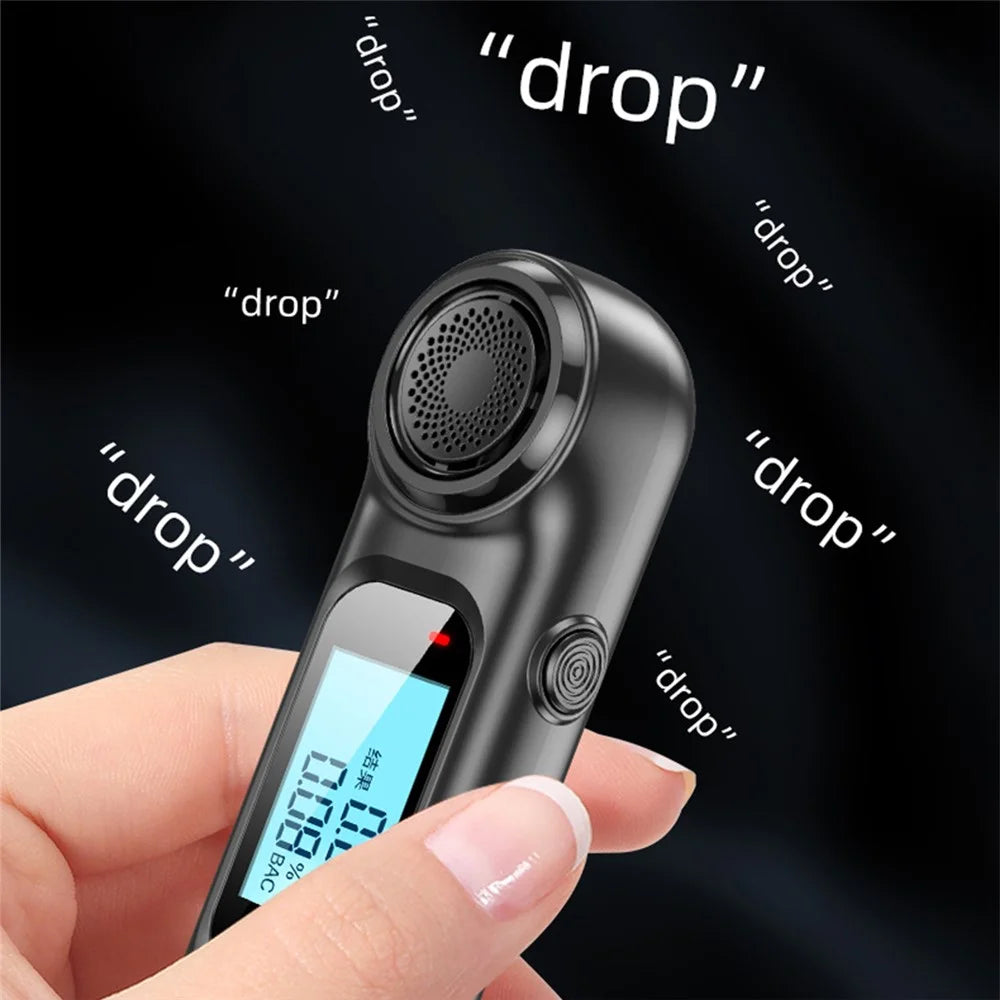 AM01 High Precision LCD Screen Breath Blowing Alcohol Concentration Tester USB Charging Non-contact Drunk Driving Breathalyzer Detector - 5