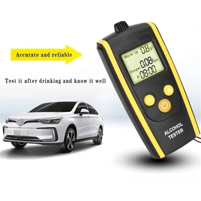 HT-611 High Sensitivity LCD Backlight Screen Breath Blowing Alcohol Tester Detector Non-contact Drunk Driving Breathalyzer - 6