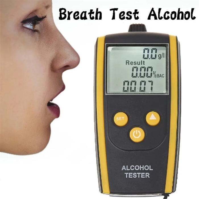 HT-611 High Sensitivity LCD Backlight Screen Breath Blowing Alcohol Tester Detector Non-contact Drunk Driving Breathalyzer - 7