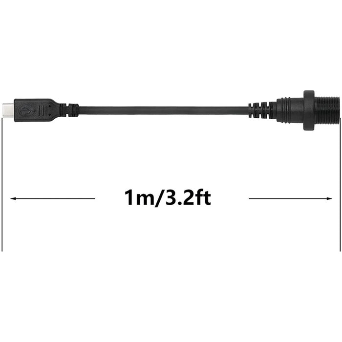 1m PC Extension Cable USB C 2.0 Male to Female Adaptor Cord Dashboard Data Cable for Desktop Computer Support Charging Data Sync - Black - 2