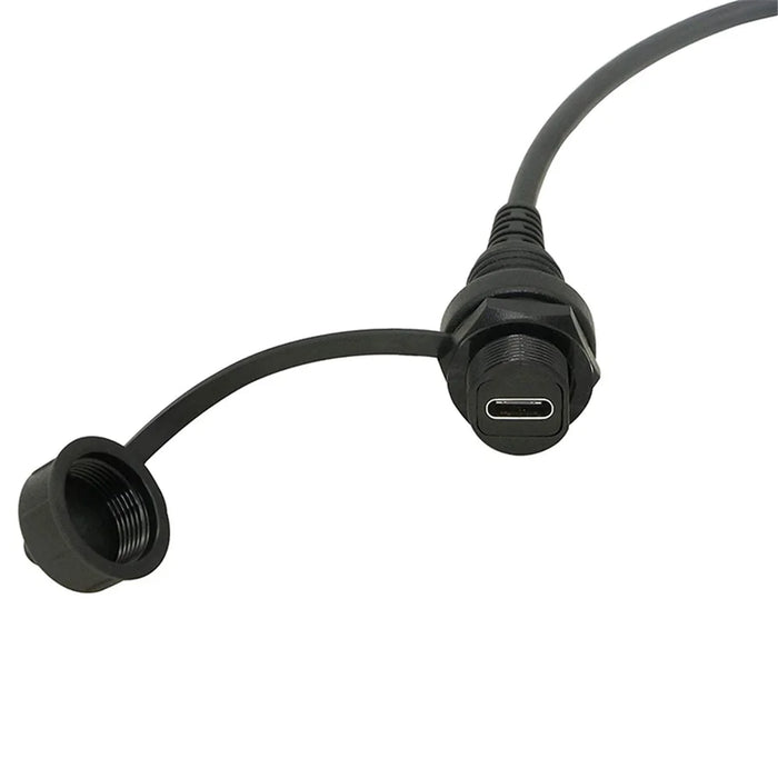 1m PC Extension Cable USB C 2.0 Male to Female Adaptor Cord Dashboard Data Cable for Desktop Computer Support Charging Data Sync - Black - 7