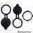 2m Metal Case Dual USB 3.0 Extension Cable USB Male to USB Female Transfer Cord Waterproof Car Dashboard Data Cable Mount with LED for Ship/Motorbike/Car Dashboard - Black - 3