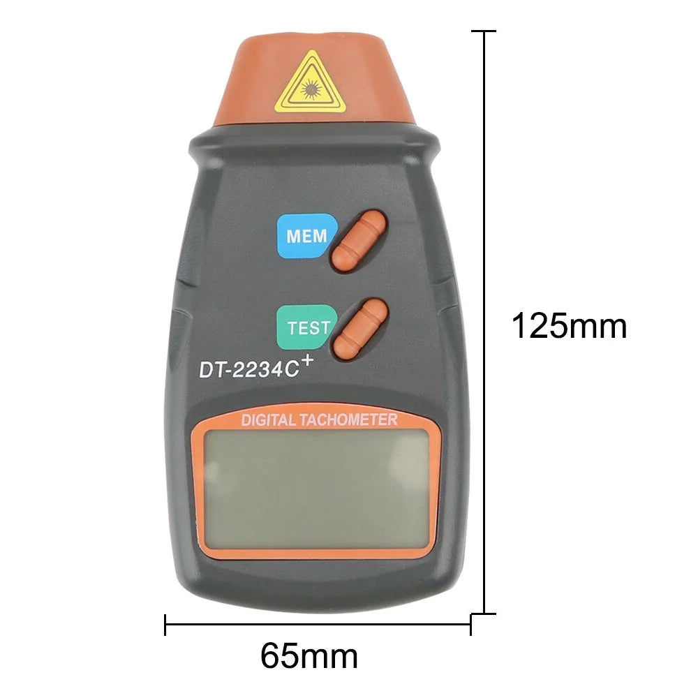 DT-2234C+ Handheld Car Speedometer Speed Gauge Digital RPM Meter Non-Contact Laser Photo Tachometer - 4