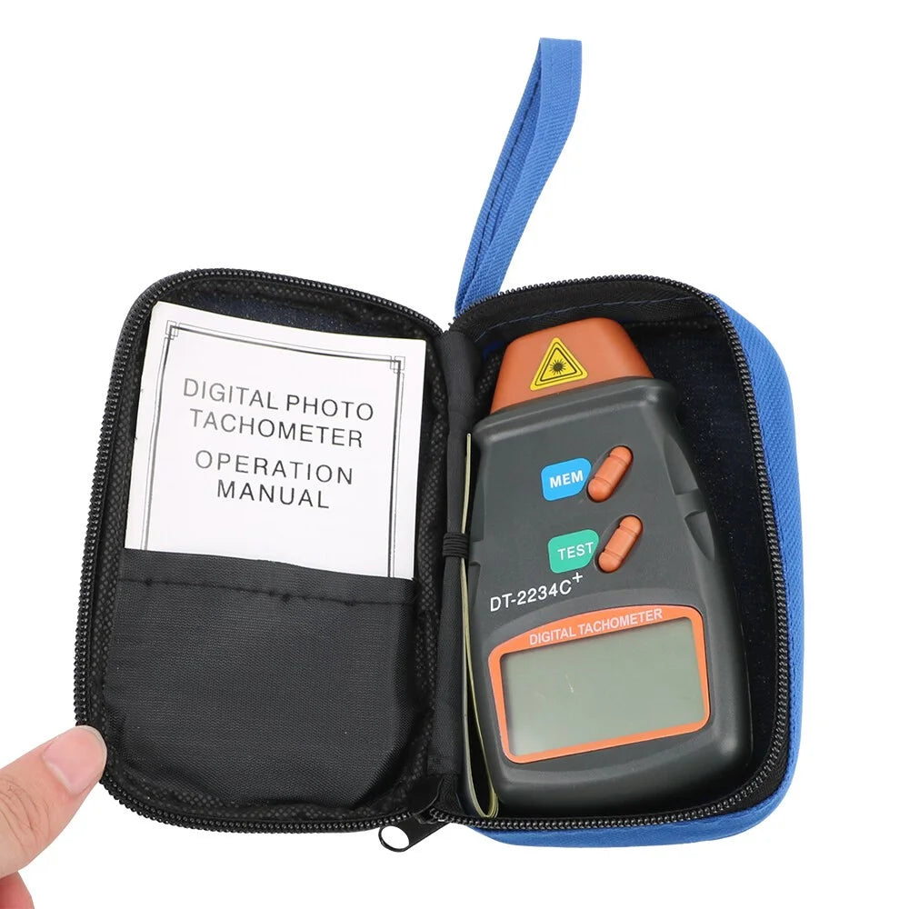 DT-2234C+ Handheld Car Speedometer Speed Gauge Digital RPM Meter Non-Contact Laser Photo Tachometer - 7