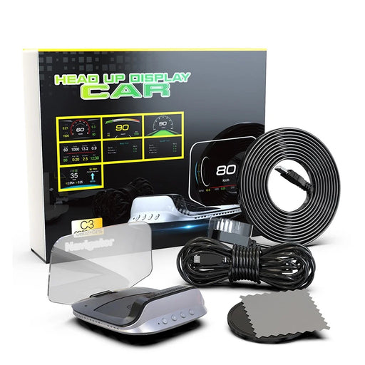 C3 OBD HUD Auto Projector GPS Navigation Speedometer Head Up Display Car Electronic Accessories - 1