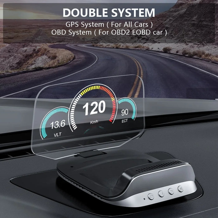 C3 OBD HUD Auto Projector GPS Navigation Speedometer Head Up Display Car Electronic Accessories - 3