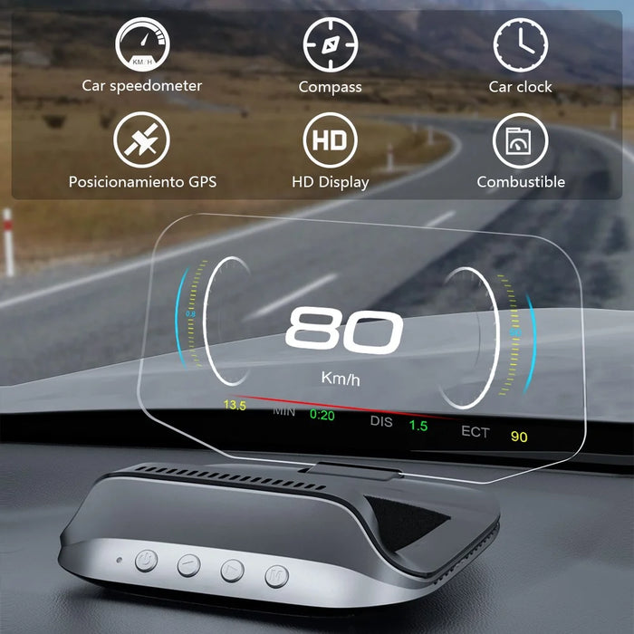 C3 OBD HUD Auto Projector GPS Navigation Speedometer Head Up Display Car Electronic Accessories - 4