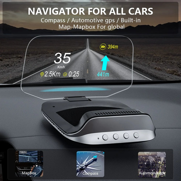 C3 OBD HUD Auto Projector GPS Navigation Speedometer Head Up Display Car Electronic Accessories - 5