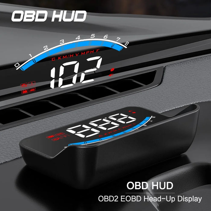 M6S Multifunctional 3.5 Inch Screen Head Up Display Car Electronic HUD Windshield Projector Overspeed Security Alarm - 2