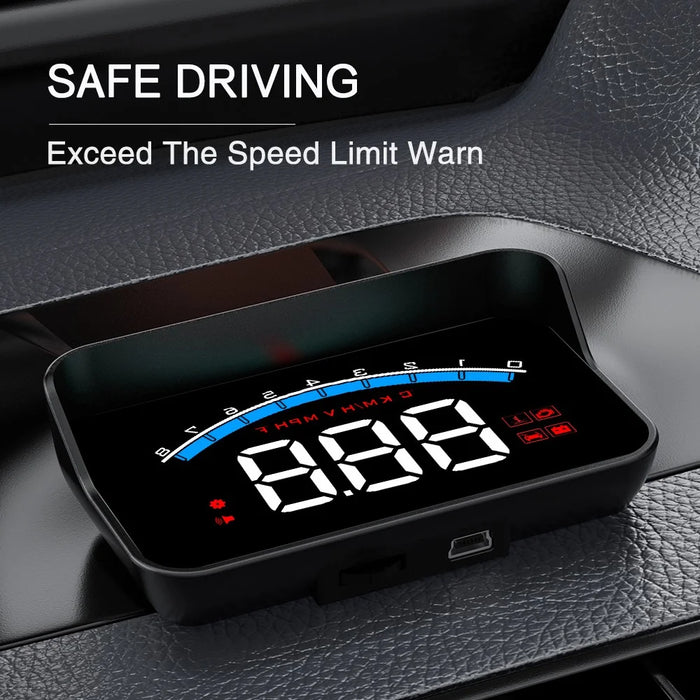 M6S Multifunctional 3.5 Inch Screen Head Up Display Car Electronic HUD Windshield Projector Overspeed Security Alarm - 3